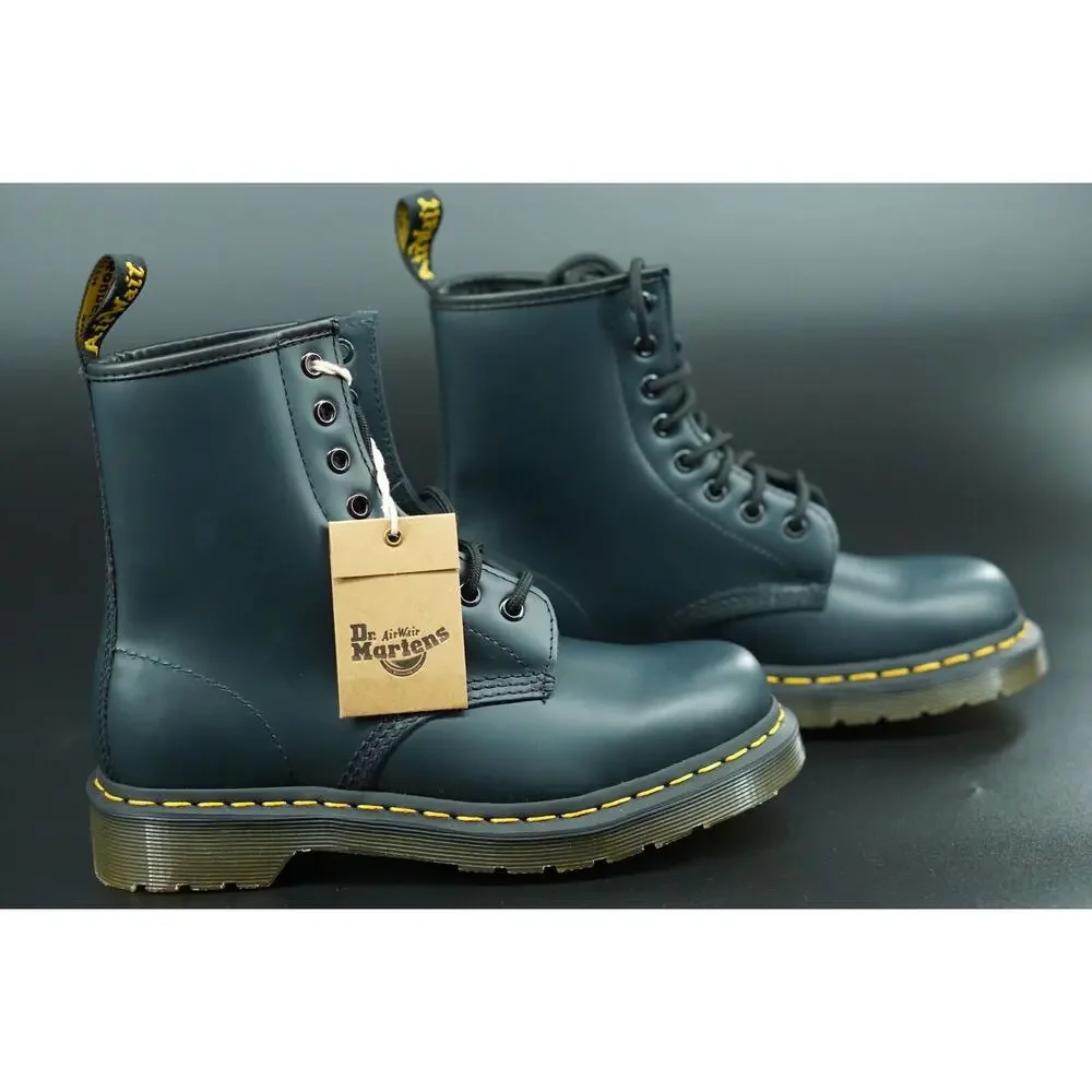 Doc Martens 1460 combat ankle boots size 5M 6W 37 EU laces Blue biker military